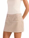 Minkpink Stripe Artemis Skort In Tan In Multi