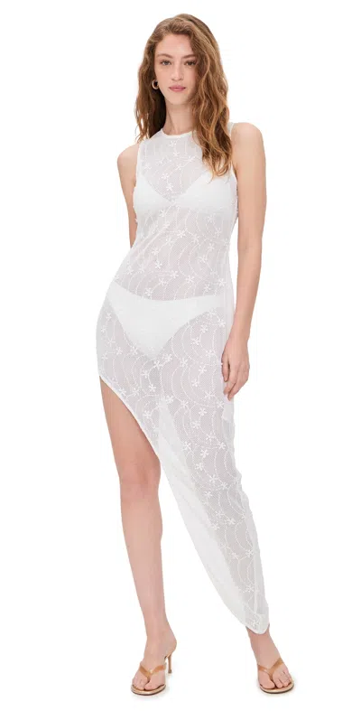 Minkpink Sundara Asymmetrical Hem Lace Dress White