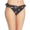 MINKPINK SUNKISSED FRILL WOMENS FLORAL PRINT RUFFLED BIKINI SWIM BOTTOM