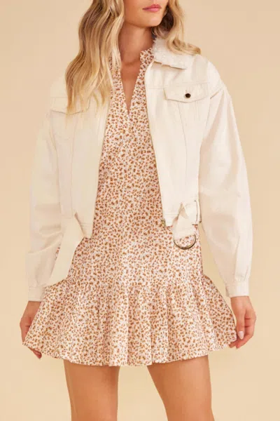Minkpink Sutton Denim Jacket In Cream In White