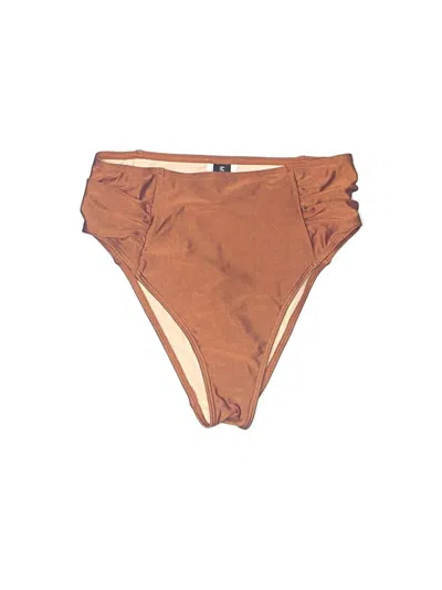 Pre-owned Minkpink Swimsuit Bottoms In Brown