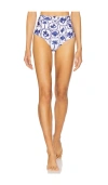 Minkpink Sylvie High Bikini Pant In Postcard Floral
