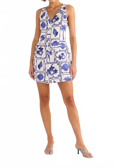 Minkpink Sylvie Mini Dress In Blue In Multi