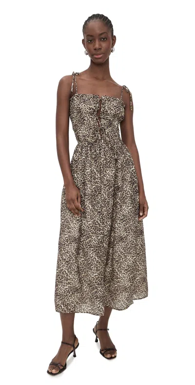 Minkpink Tahlia Midi Dress Leopard In Multi
