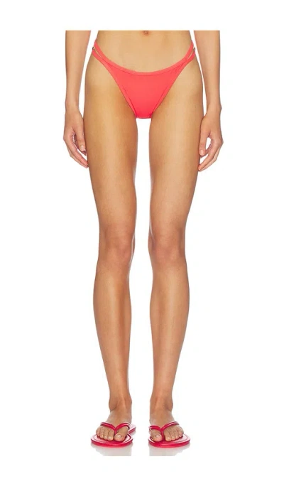 Minkpink Toscana Strappy Bikini Bottom In Red