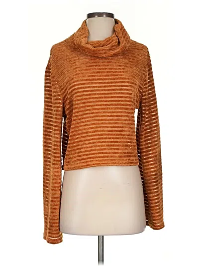 Pre-owned Minkpink Turtleneck Sweater In Brown