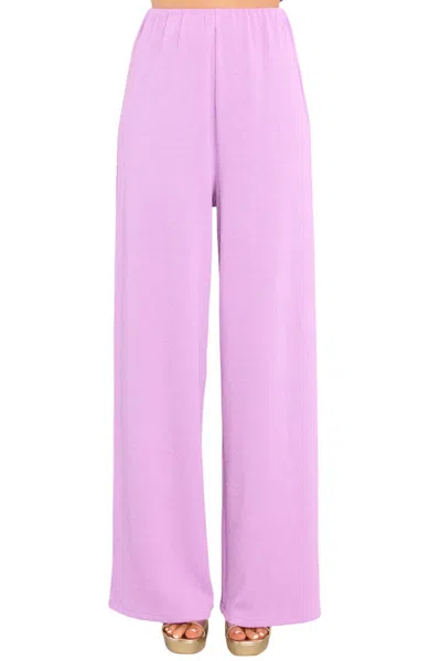 Minkpink Unity Ring Textured Pants In Lilac In Blue