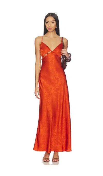 Minkpink Valencia Bead Detail Dress In Gold