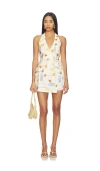 Minkpink Carmen Halter Romper In Fruit Print In Multi