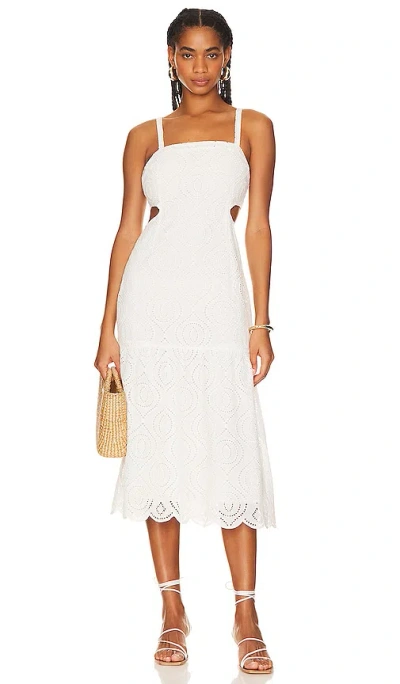 Minkpink Viola Broidery Midi Dress In Multi