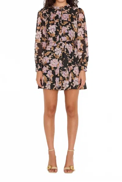 Minkpink Willow Belted Mini Dress In Black