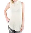 MINKPINK WOMEN BITTERSWEET CHUNKY WOOL MOCK NECK TUNIC SWEATER TOP IN WHITE
