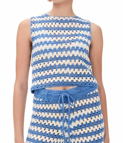 MINKPINK WOMEN'S CALLY CROCHET CROP TOP IN BLUE