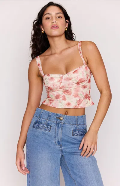 Minkpink Women's Camille Mesh Bustier Top In Pink