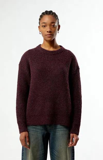Minkpink Women's Elin Chunky Knit Sweater In Wine In Brown