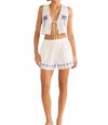 Minkpink Palm Isadora Shorts In White In White