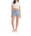 Minkpink Oliver Denim Panel Short In Light Blue In Blue