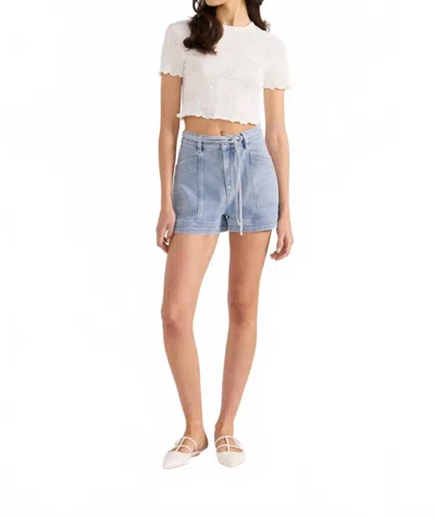 Minkpink Women's Oliver Denim Panel Short In Vintage-blue