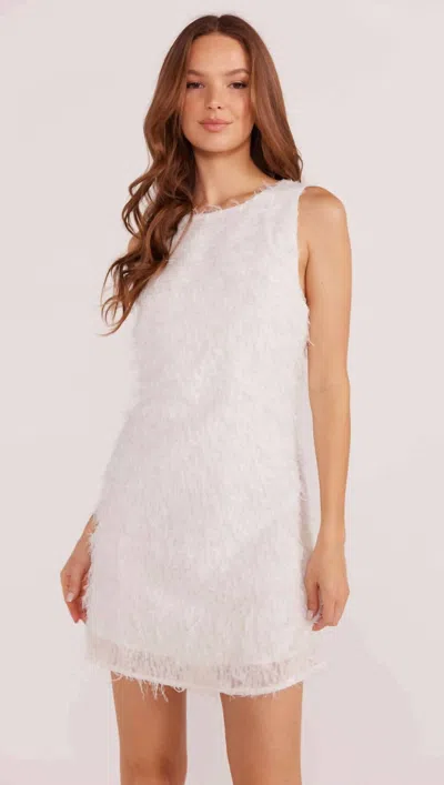 Minkpink Women's Yuki Fluffy Shift Mini Dress In Ivory In White