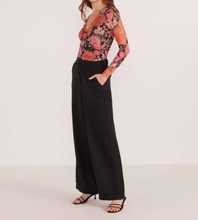 Minkpink Yvaine Mesh Wrap Top In Apricot Floral