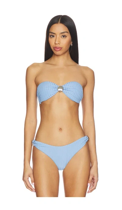 Minkpink Zephyr Twist Bandeau Top In Blue