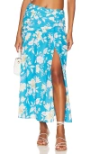 Minkpink Zinnia Midi Skirt In Blue