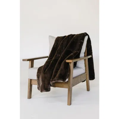 Minky Couture Plush Espresso Blanket In Brown