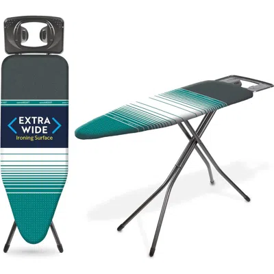 Minky York Wide Top Ironing Board In Black/teal