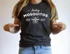 Minnesota Sisters Feeding Mosquitos Since Birth Tee In Dark Heather Gray In Multi