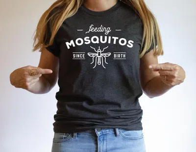 Minnesota Sisters Feeding Mosquitos Since Birth Tee In Dark Heather Gray In Multi