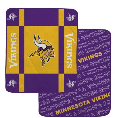 Minnesota Vikings Nfl Team Reversible Soft Blanket 60x70 In Purple