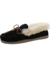 Minnetonka 'alpine' Genuine Shearling Moccasin Slipper In Black