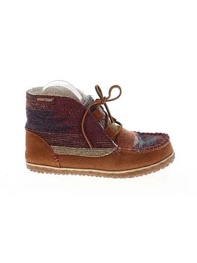 Pre-owned Minnetonka Ankle Boots In Brown