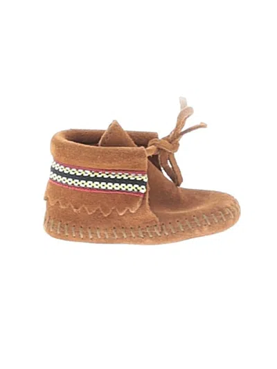 Pre-owned Minnetonka Kids'  Booties In Brown