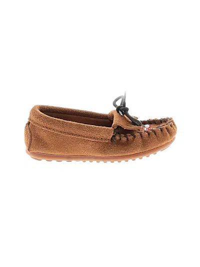 Pre-owned Minnetonka Kids'  Booties In Brown
