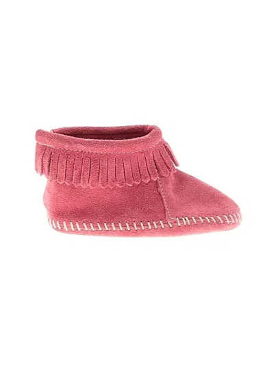 Pre-owned Minnetonka Kids'  Booties In Pink