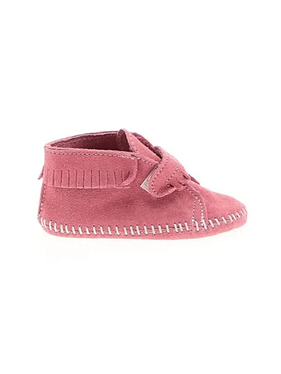 Pre-owned Minnetonka Kids'  Booties In Pink