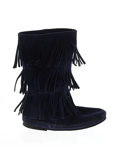Pre-owned Minnetonka Boots In Blue