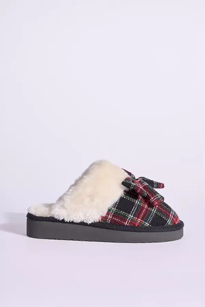 MINNETONKA BOW SCUFF SLIDE SLIPPERS