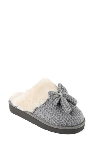 MINNETONKA MINNETONKA BOWELLE FAUX FUR SCUFF SLIPPER