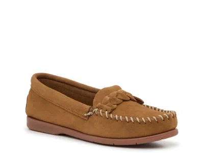 Minnetonka Braided Loafer In Brown
