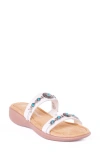 Minnetonka Brenn Slide Sandal In Neutral