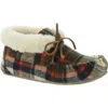 Minnetonka Cabin Bootie Womens Wool Blend Shearling Moccasin Slippers In Multi