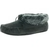 Minnetonka Cabin Womens Suede Ankle Moccasin Slippers In Multi