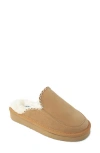 Minnetonka Café Faux Fur Scuff Slipper In Cinnamon