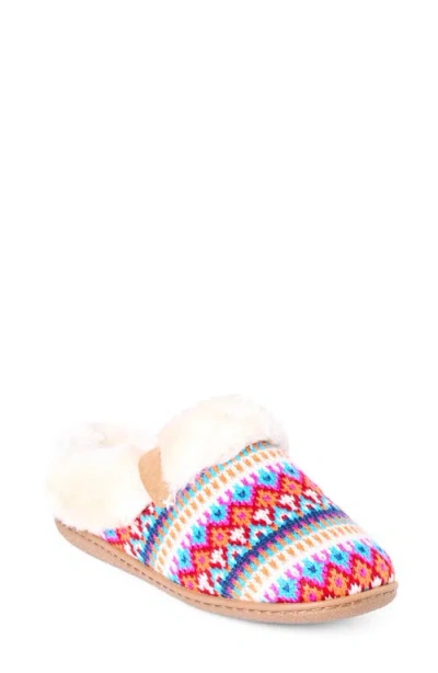 Minnetonka Camp Collar Scuff Slipper In Brown