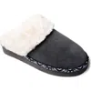 Minnetonka Cerise Faux Fur Lined Slipper In Grey