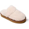 Minnetonka Cerise Faux Fur Slipper In Beige