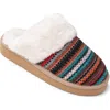 Minnetonka Cerise Faux Fur Slipper In Multi