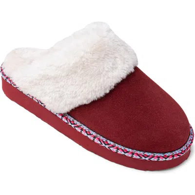 Minnetonka Cerise Faux Fur Slipper In Multi